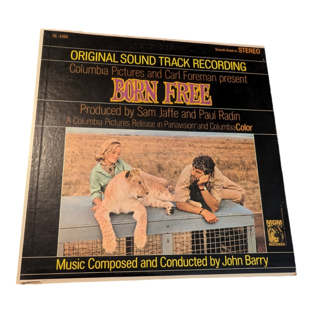 Vintage 1966 Born Free Original Soundtrack MGM SW-90882 Vinyl LP Record Album